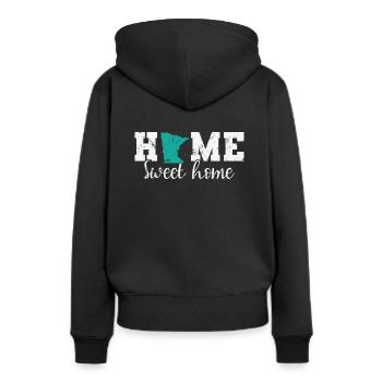 Minnesota Home sweet Home USA Amérique - Sweat à capuche Premium bio Femme - noir - Dos - Julia (174cm)