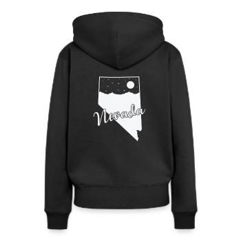 Nevada États-Unis Amérique État - Sweat à capuche Premium bio Femme - noir - Dos - Julia (174cm)