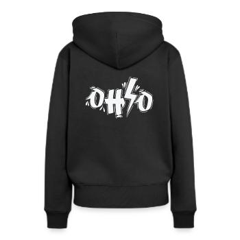 Ohio États-Unis Amérique État - Sweat à capuche Premium bio Femme - noir - Dos - Julia (174cm)