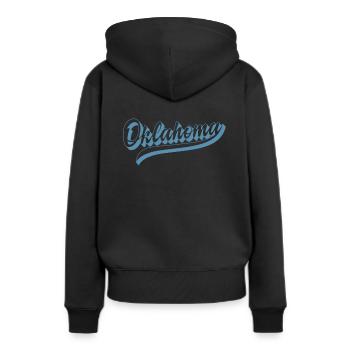 Oklahoma États-Unis Amérique État - Sweat à capuche Premium bio Femme - noir - Dos - Julia (174cm)