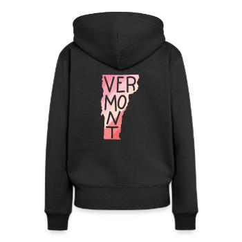 Vermont États-Unis Amérique État - Sweat à capuche Premium bio Femme - noir - Dos - Julia (174cm)