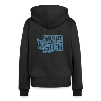 Washington États-Unis Amérique État - Sweat à capuche Premium bio Femme - noir - Dos - Julia (174cm)