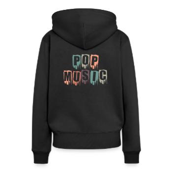 Pop Music R'n'B Sänger Stars Rap - Frauen Premium Bio Hoodie - Schwarz - Hinten - Julia (174cm)
