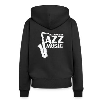 Rien que de la musique jazz musique saxophone - Sweat à capuche Premium bio Femme - noir - Dos - Julia (174cm)