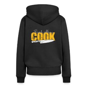 Real Men Cook Chefkoch Hobby Essen Küche - Frauen Premium Bio Hoodie - Schwarz - Hinten - Julia (174cm)
