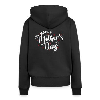 Bonne fête des mères Mami - Sweat à capuche Premium bio Femme - noir - Dos - Julia (174cm)
