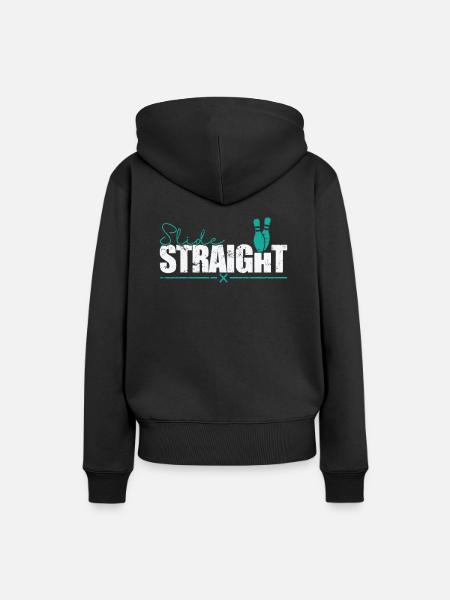 Slide Staight Bowling - Frauen Premium Bio Hoodie - Schwarz