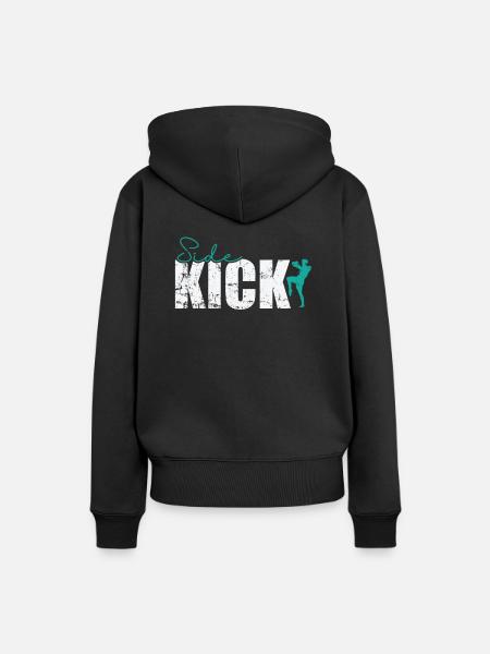Side Kick Kickboxen - Frauen Premium Bio Hoodie - Schwarz