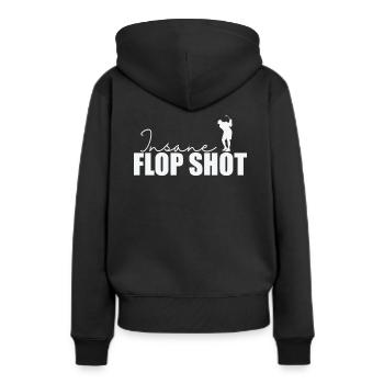 Insane Flop Shot Golf - Sweat à capuche Premium bio Femme - noir - Dos - Julia (174cm)