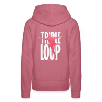 Triple Loop Eiskunstlauf - Frauen Premium Bio Hoodie - Malve - Hinten - Isabella (175cm)