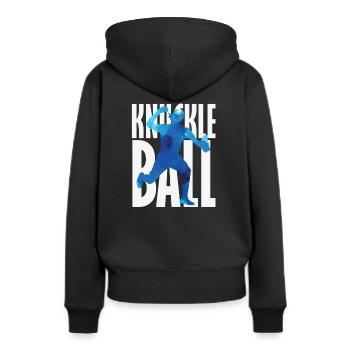 Baseball avec poing américain - Sweat à capuche Premium bio Femme - noir - Dos - Julia (174cm)