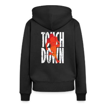Touchdown Football américain - Sweat à capuche Premium bio Femme - noir - Dos - Julia (174cm)