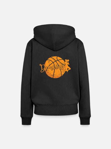 Dunking Basketball - Frauen Premium Bio Hoodie - Schwarz