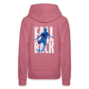 Ballon de football aérien - Sweat à capuche Premium bio Femme - mauve - Dos - Isabella (175cm)