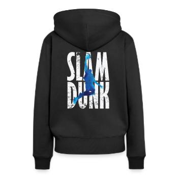 Slam Dunk Dribbler Basketball - Sweat à capuche Premium bio Femme - noir - Dos - Julia (174cm)