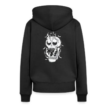 Tête gothique mélancolie sombre - Sweat à capuche Premium bio Femme - noir - Dos - Julia (174cm)