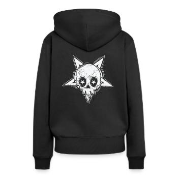 Tête gothique mysticisme mélancolie - Sweat à capuche Premium bio Femme - noir - Dos - Julia (174cm)