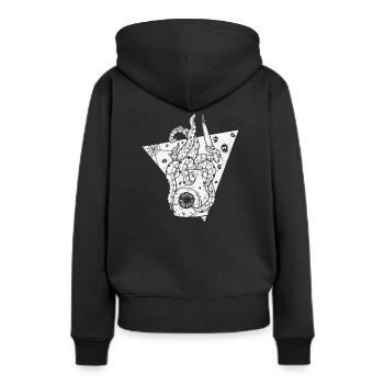 Horreur Gothique Horreur Mélancolie - Sweat à capuche Premium bio Femme - noir - Dos - Julia (174cm)