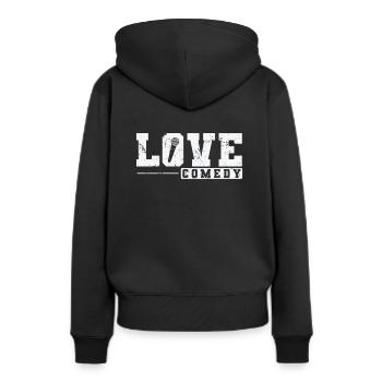 Love Comedy Humor Witz - Frauen Premium Bio Hoodie - Schwarz - Hinten - Julia (174cm)