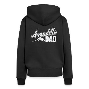 Tatous Papa Mammifère USA - Sweat à capuche Premium bio Femme - noir - Dos - Julia (174cm)