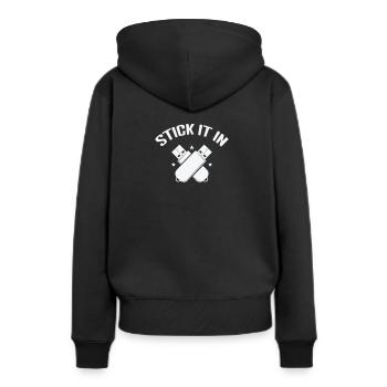 Collez-le dans le module de mémoire rétro de la clé USB - Sweat à capuche Premium bio Femme - noir - Dos - Julia (174cm)