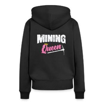 Reine de l’exploitation minière - Sweat à capuche Premium bio Femme - noir - Dos - Julia (174cm)