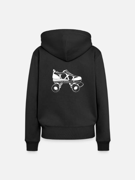 Rollschuhe fahren mit Stil - Frauen Premium Bio Hoodie - Schwarz