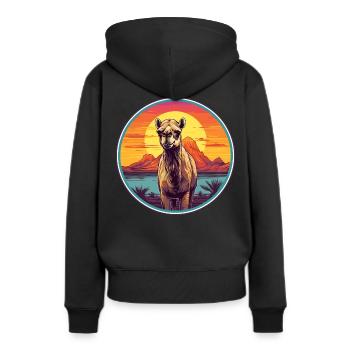 Camel - Women’s Premium Organic Hoodie - black - Back - Julia (174cm)