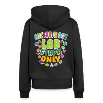 Microbiologiste Microbiology Lab Staph Gift Idea - Sweat à capuche Premium bio Femme - noir - Dos - Julia (174cm)