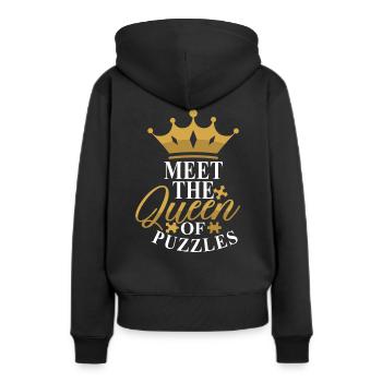Puzzle-Puzzle Puzzle Jeu de société - Sweat à capuche Premium bio Femme - noir - Dos - Julia (174cm)
