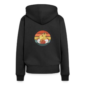 Bain Canard Caoutchouc Canard Rétro - Sweat à capuche Premium bio Femme - noir - Dos - Julia (174cm)