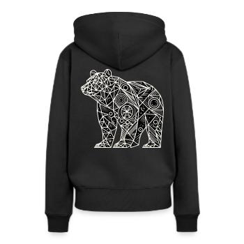 Polygone d’ours - Sweat à capuche Premium bio Femme - noir - Dos - Julia (174cm)