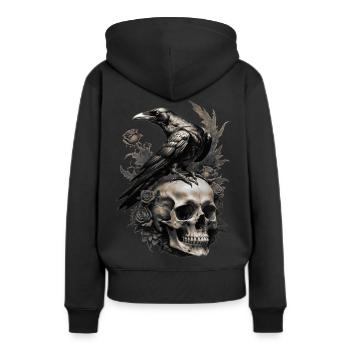 Âme sombre - Sweat à capuche Premium bio Femme - noir - Dos - Julia (174cm)