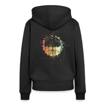Climate Change Environmental Protection - Women’s Premium Organic Hoodie - black - Back - Julia (174cm)