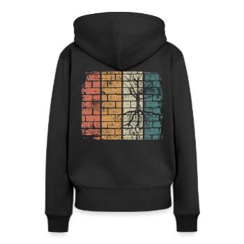 Environmental Protection Tree - Women’s Premium Organic Hoodie - black - Back - Julia (174cm)