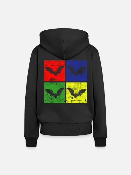 Fledermäuse Fledermaus - Frauen Premium Bio Hoodie - Schwarz