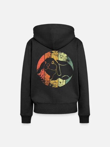 Häschen - Frauen Premium Bio Hoodie - Schwarz