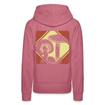 Fungi - Women’s Premium Organic Hoodie - mauve - Back - Isabella (175cm)