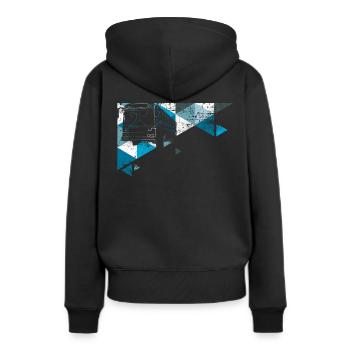 Bus - Sweat à capuche Premium bio Femme - noir - Dos - Julia (174cm)