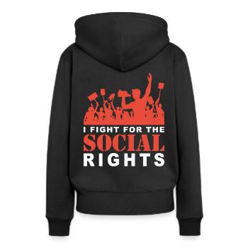 Le socialisme proteste - Sweat à capuche Premium bio Femme - noir - Dos - Julia (174cm)