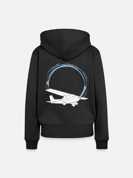 Pilot - Frauen Premium Bio Hoodie - Schwarz