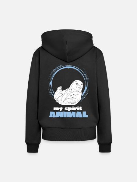 Robbenbaby Robbe - Frauen Premium Bio Hoodie - Schwarz