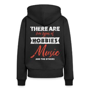 Musiciens - Sweat à capuche Premium bio Femme - noir - Dos - Julia (174cm)