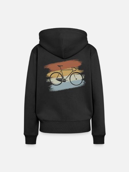 Rennrad - Frauen Premium Bio Hoodie - Schwarz