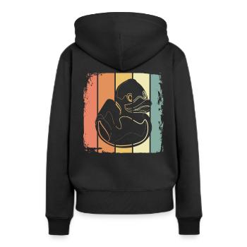 Baignoire Bain - Sweat à capuche Premium bio Femme - noir - Dos - Julia (174cm)