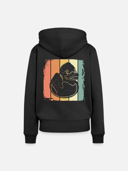 Badewanne Badeente - Frauen Premium Bio Hoodie - Schwarz