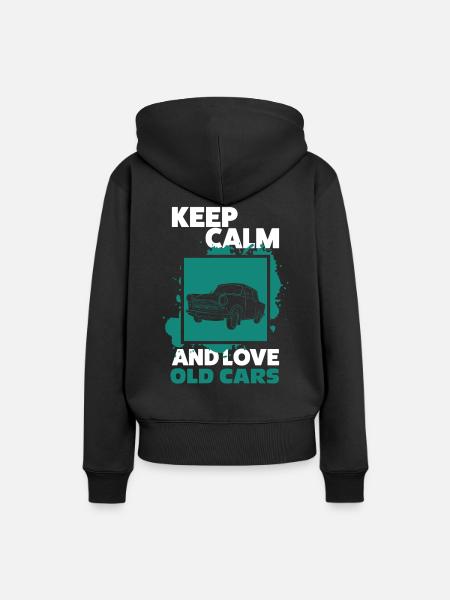 Oldtimer Auto - Frauen Premium Bio Hoodie - Schwarz