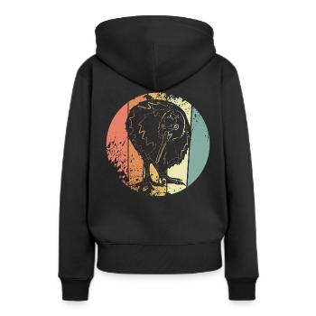Kiwi Nouvelle-Zélande Backpacker - Sweat à capuche Premium bio Femme - noir - Dos - Julia (174cm)