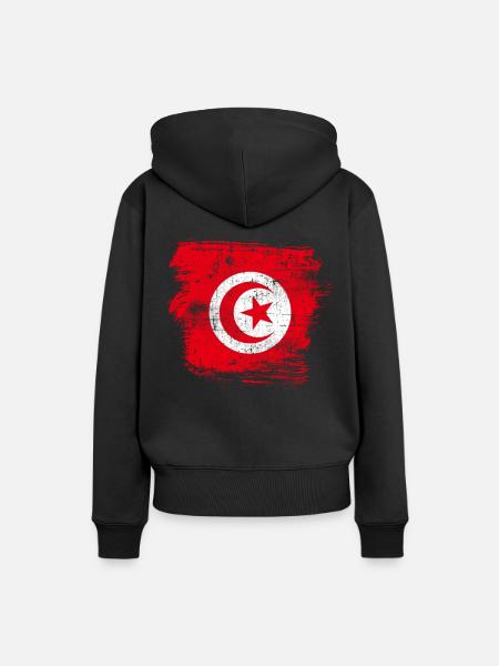 Tunesien - Frauen Premium Bio Hoodie - Schwarz