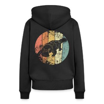Bec d’abel - Sweat à capuche Premium bio Femme - noir - Dos - Julia (174cm)